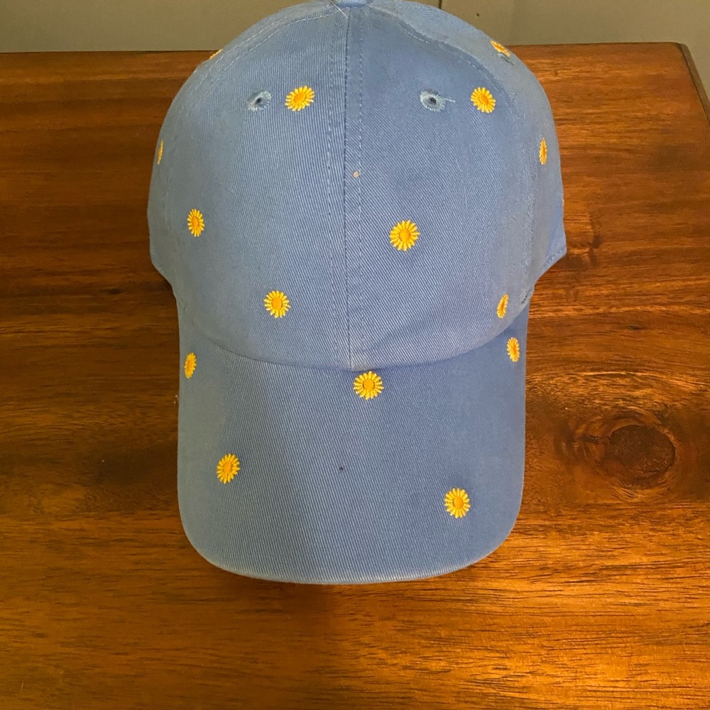 Life Is Good Blue Cap with Sunflowers